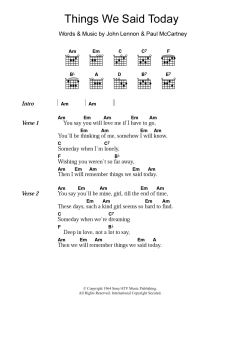 Things We Said Today von The Beatles (Download) 