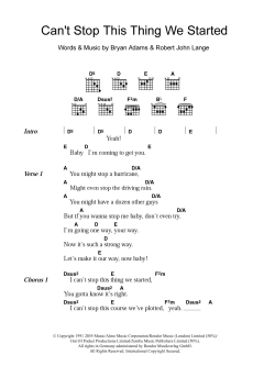Can't Stop This Thing We Started von Bryan Adams (Download) 