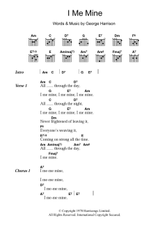 I Me Mine von The Beatles (Download) 