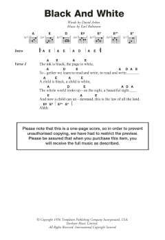 Black And White von Earl Robinson (Download) 