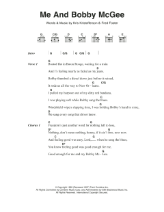 Me And Bobby McGee von Janis Joplin (Download) 