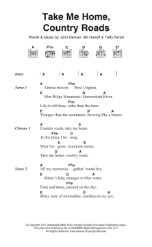 Take Me Home, Country Roads von John Denver (Download) 