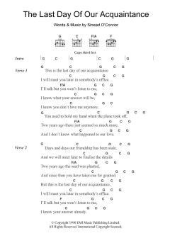The Last Day Of Our Acquaintance von Sinéad O'Connor (Download) 