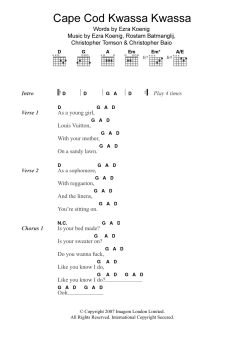 Cape Cod Kwassa Kwassa von Vampire Weekend (Download) 