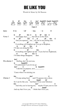 Be Like You von Ed Sheeran (Download) 