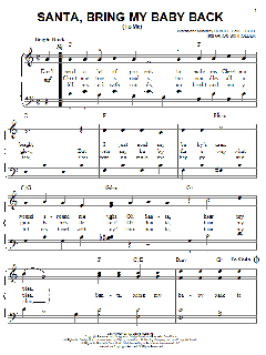 Santa, Bring My Baby Back von Elvis Presley (Download) 
