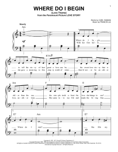 Where Do I Begin (Love Theme) von Andy Williams (Download) 