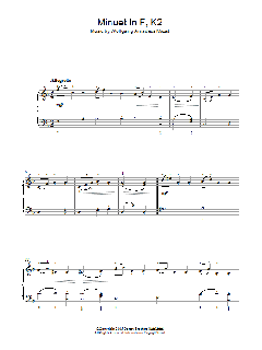 Minuet in F Major, K.2 von Wolfgang Amadeus Mozart (Download) 