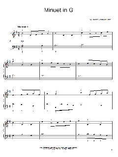 Minuet In G von Johann Sebastian Bach (Download) 