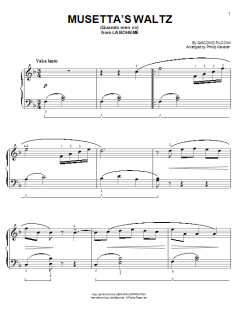 Musetta's Waltz (Quando Men Vo) von Giacomo Puccini (Download) 