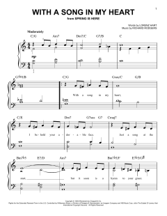 With A Song In My Heart von Lorenz Hart (Download) 