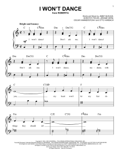 I Won't Dance von Jerome Kern (Download) 