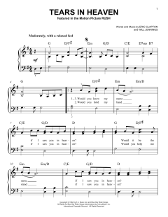 Tears In Heaven von Eric Clapton (Download) 