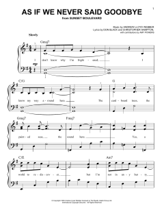 As If We Never Said Goodbye von Andrew Lloyd Webber (Download) 