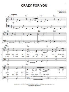 Crazy For You von Adele (Download) 