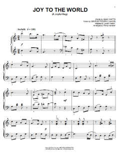 Joy To The World [Ragtime version] von Isaac Watts (Download) 