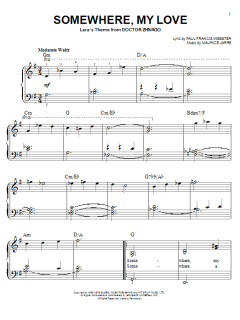 Somewhere, My Love von Maurice Jarre (Download) 