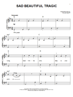 Sad Beautiful Tragic von Taylor Swift (Download) 