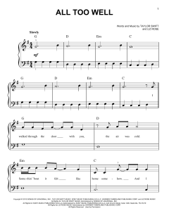 All Too Well von Taylor Swift (Download) 
