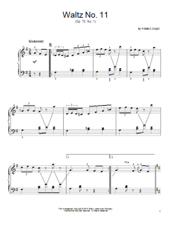Waltz No. 11, Op. 70, No. 1 von Frédéric Chopin (Download) 