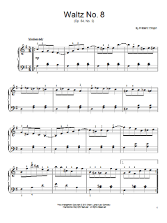 Waltz No. 8, Op. 64, No. 3 von Frédéric Chopin (Download) 