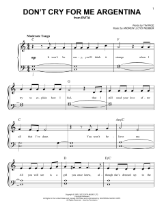 Don't Cry For Me Argentina von Madonna (Download) 