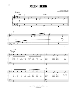 Mein Herr von John Kander (Download) 