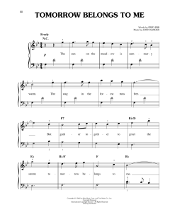 Tomorrow Belongs To Me von Fred Ebb (Download) 