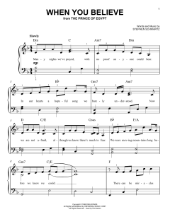 When You Believe von Stephen Schwartz (Download) 
