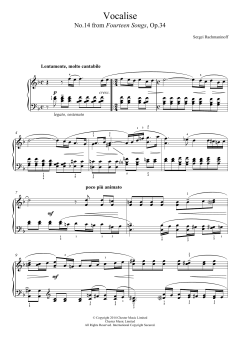 Vocalise (No.14 from Fourteen Songs, Op.34) (Download) 