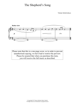 The Shepherd's Song (Download) 