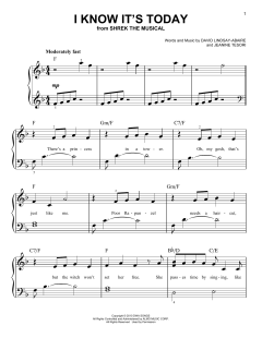 I Know It's Today von Jeanine Tesori (Download) 