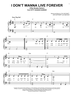I Don't Wanna Live Forever von Taylor Swift (Download) 