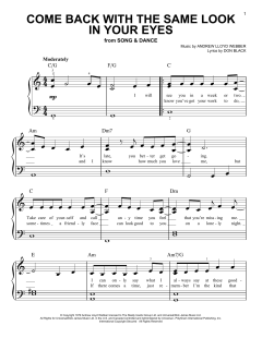 Come Back With The Same Look In Your Eyes von Don Black (Download) 