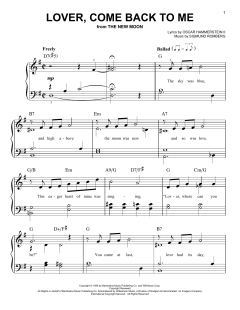 Lover, Come Back To Me von Sigmund Romberg (Download) 