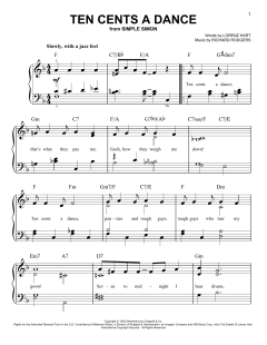 Ten Cents A Dance von Lorenz Hart (Download) 