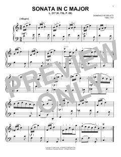 Sonata In C Major, L. 217 von Domenico Scarlatti (Download) 