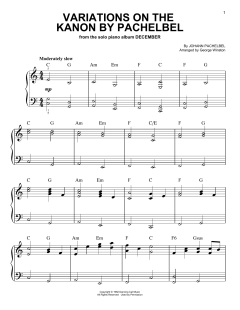 Variations On The Kanon By Pachelbel von George Winston (Download) 