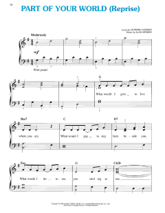 Part Of Your World (Reprise) von Howard Ashman (Download) 