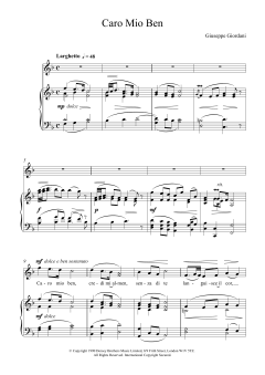 Caro Mio Ben von Giuseppe Giordani (Download) 