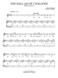 The Ballad Of Czolgosz von Stephen Sondheim (Download) 