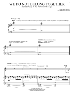 We Do Not Belong Together von Stephen Sondheim (Download) 
