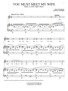 You Must Meet My Wife von Stephen Sondheim (Download) 