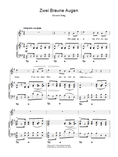 Two Brown Eyes (Zwei Braune Augen) von Edvard Grieg (Download) 