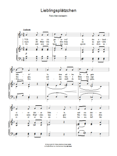Lieblingsplatzchen von Felix Mendelssohn (Download) 