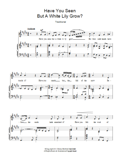 Have You Seen But A White Lily Grow? von Traditional (Download) 