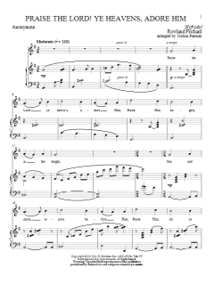 Praise The Lord! Ye Heavens, Adore Him von Edward Osler (Download) 