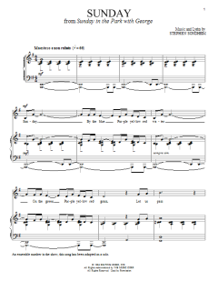 Sunday von Stephen Sondheim (Download) 