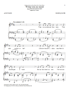 Weep You No More von Roger Quilter (Download) 