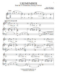 I Remember von Stephen Sondheim (Download) 